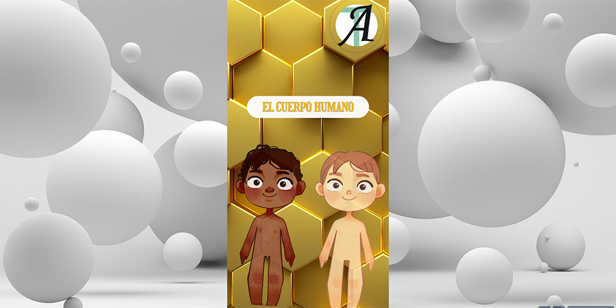 Pantalla inicio app del cuerpo humano